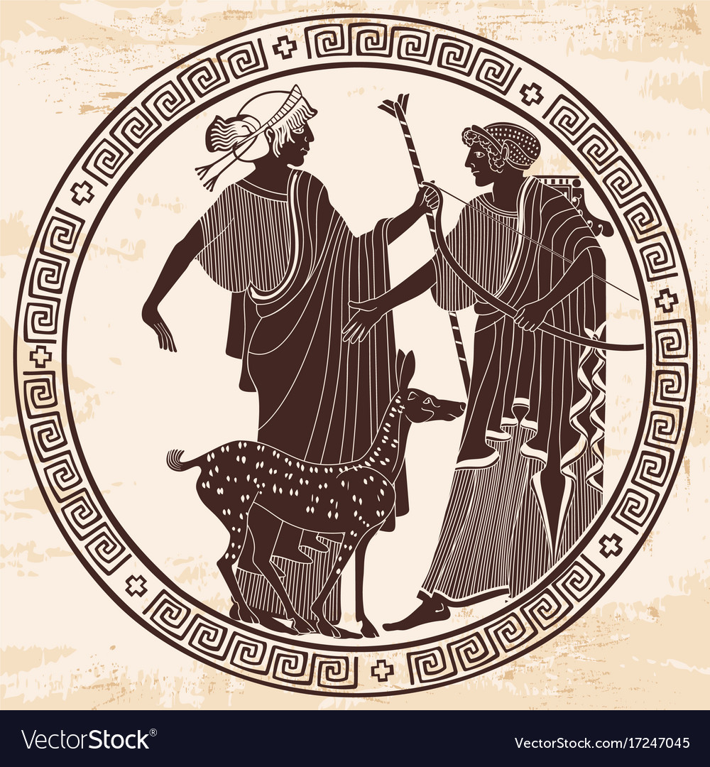 Greek drawing Royalty Free Vector Image - VectorStock