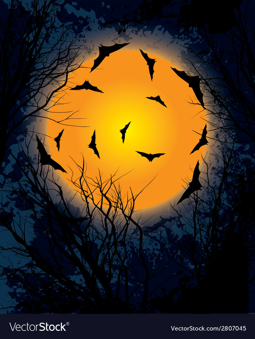 Halloween moon night background