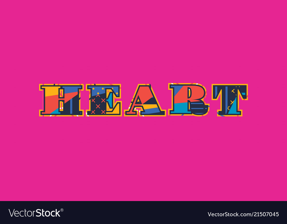 Heart concept word art Royalty Free Vector Image