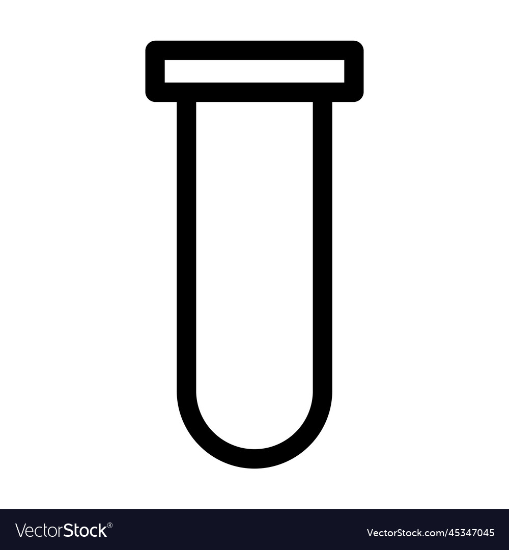 Lab flask icon line isolated on white background vector image Lab flask icon line isolated on white background