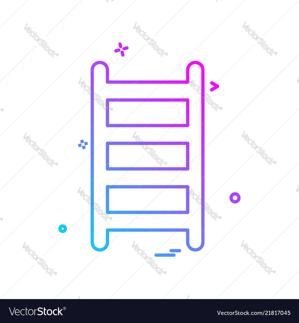 Ladder icon design vector image Ladder icon design