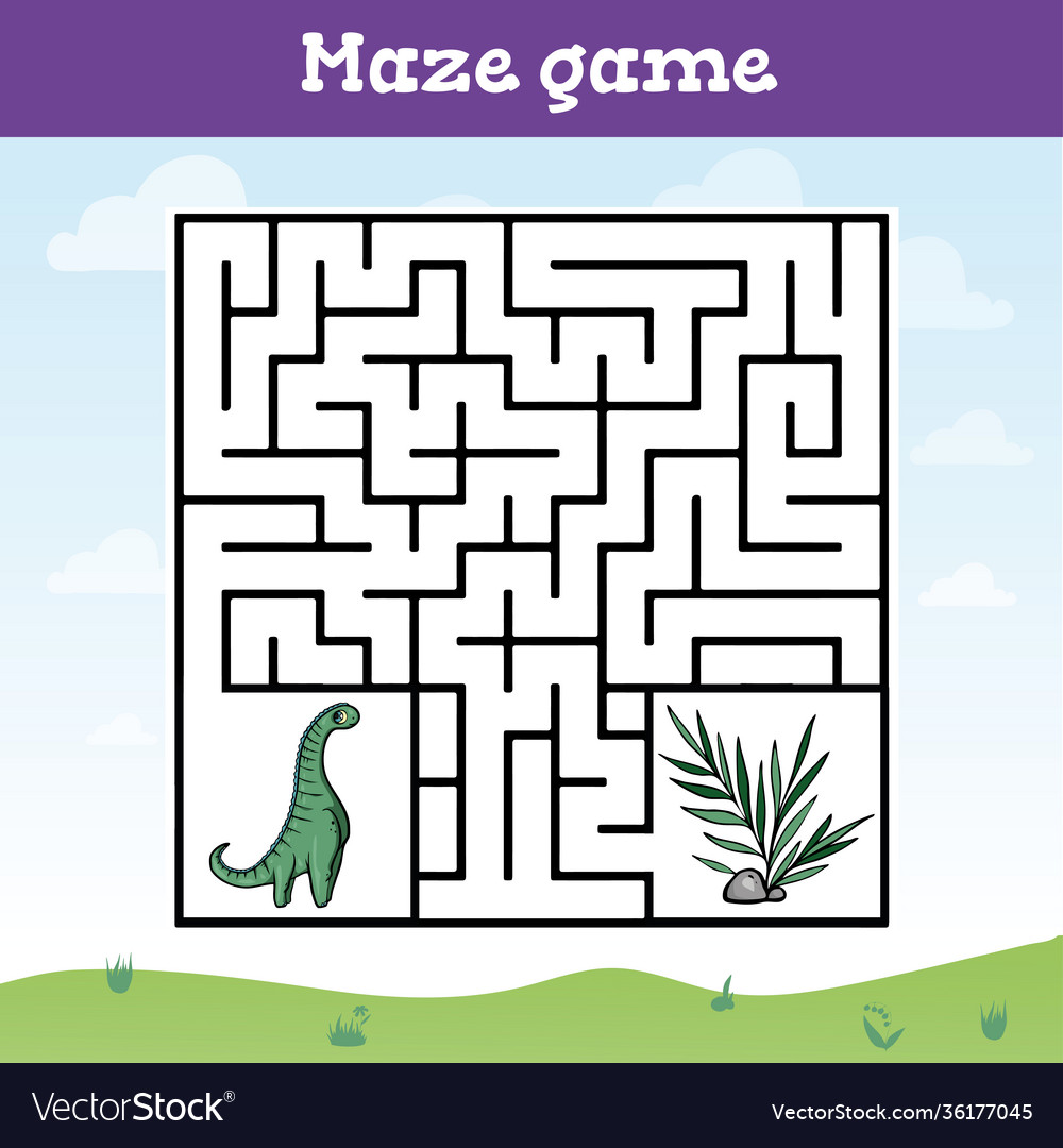 Maze game for children toddler worksheet Vector Image