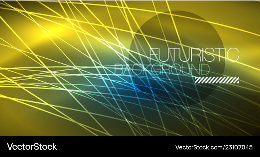 Neon Glowing Magic Background Neon Banner Night Vector Image