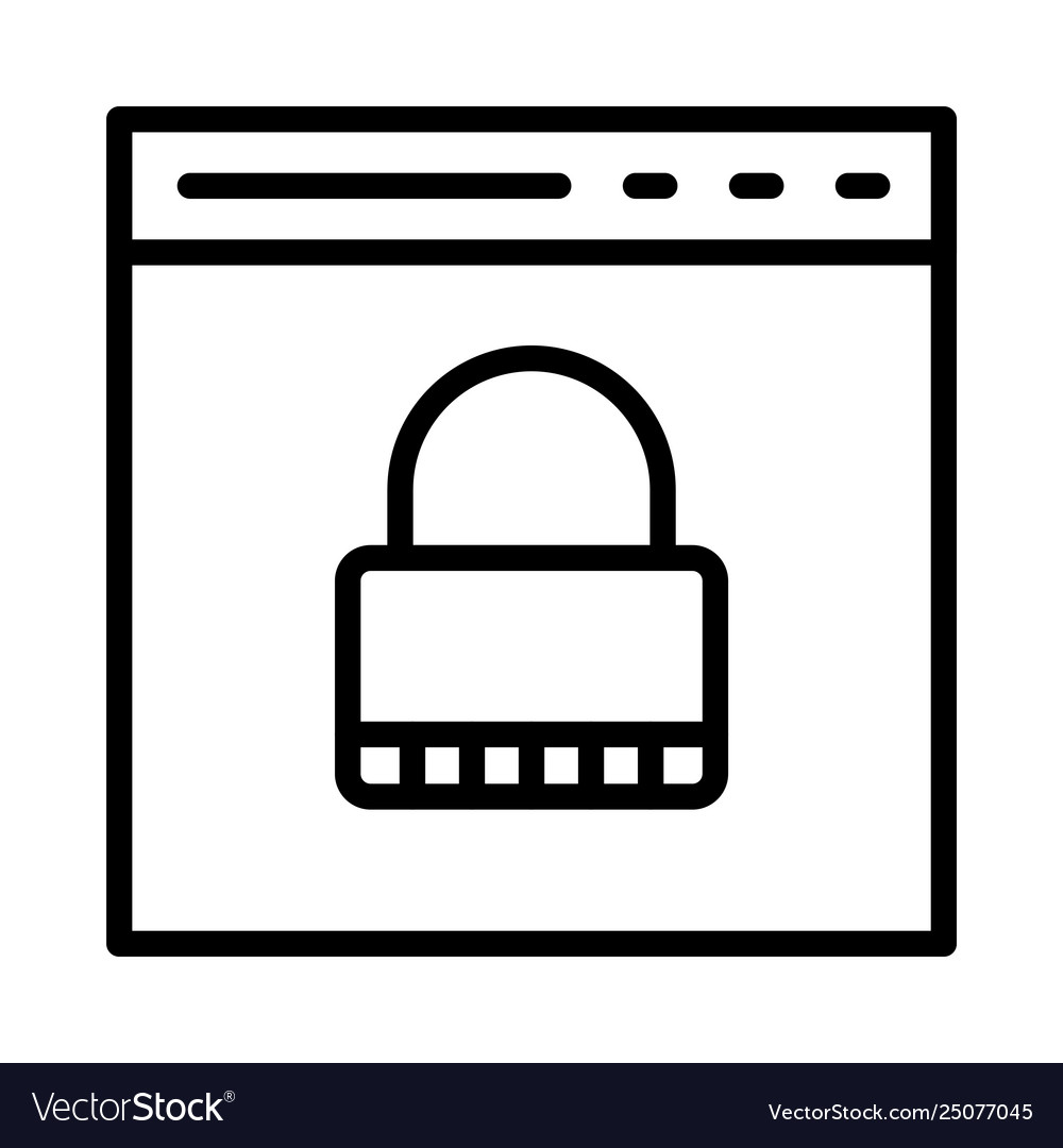 Secure browser vector image Secure browser