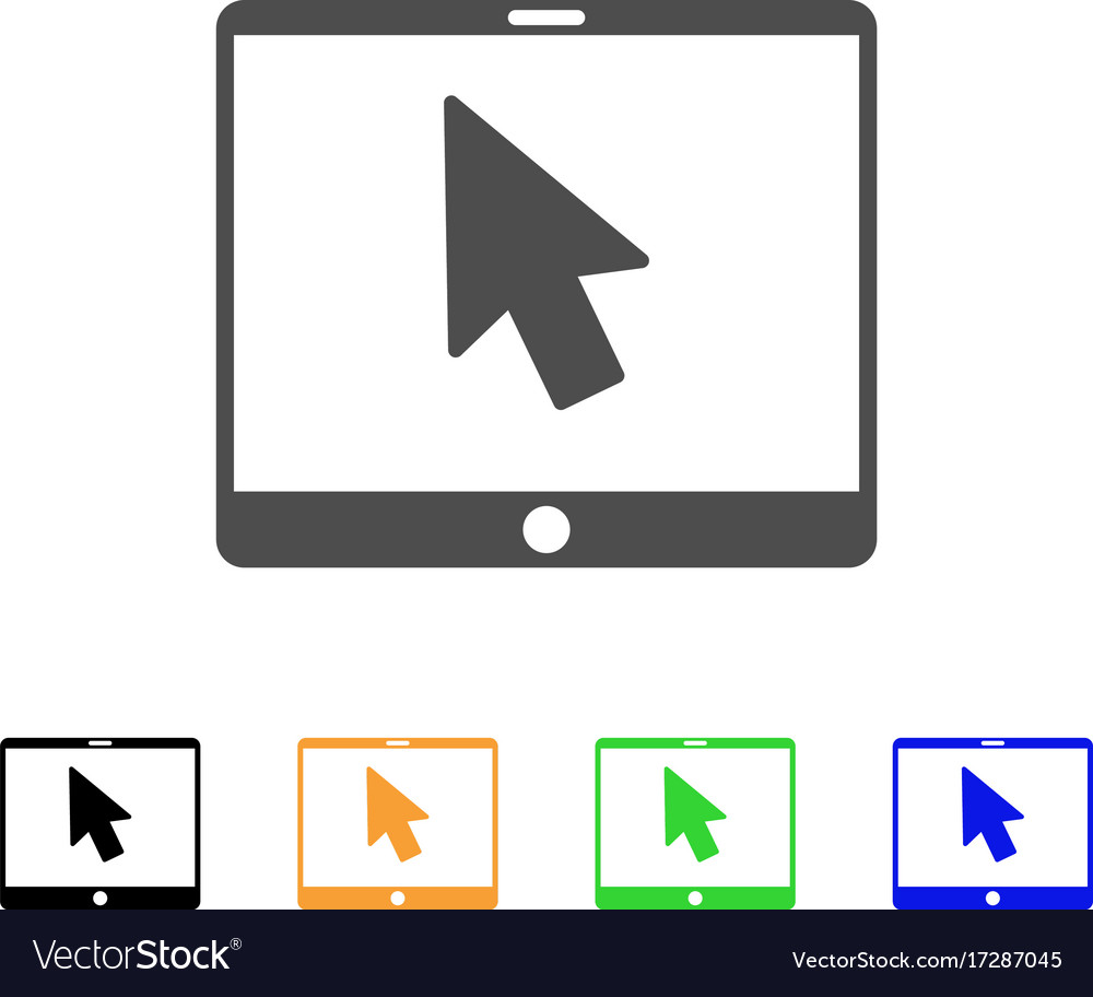 Tablet arrow pointer icon