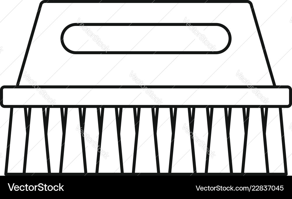 Wash brush icon outline style Royalty Free Vector Image