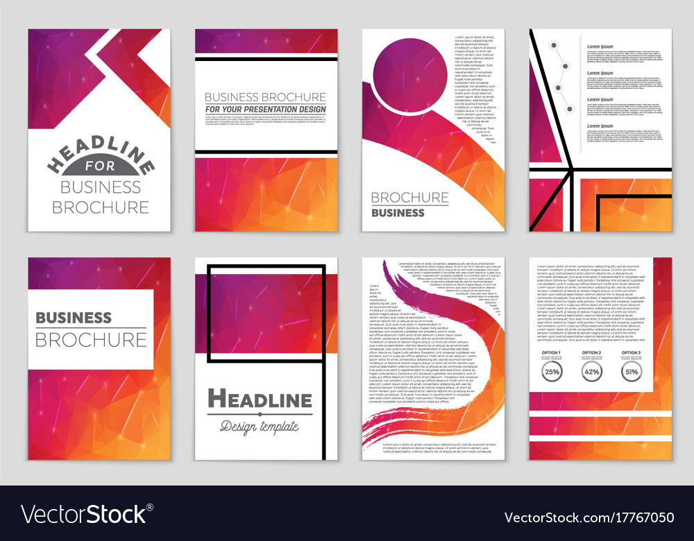 Abstract layout background set for art