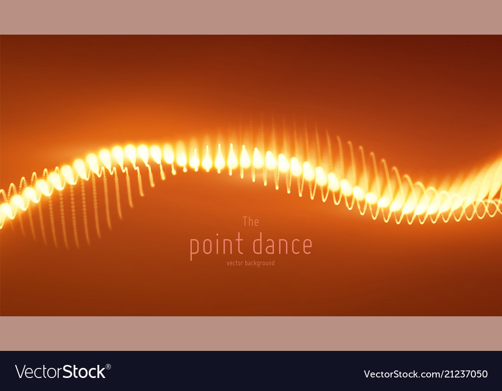 Abstrakt rote Teilchenwellenpunkte Array vector image Abstrakt rote Teilchenwellenpunkte Array