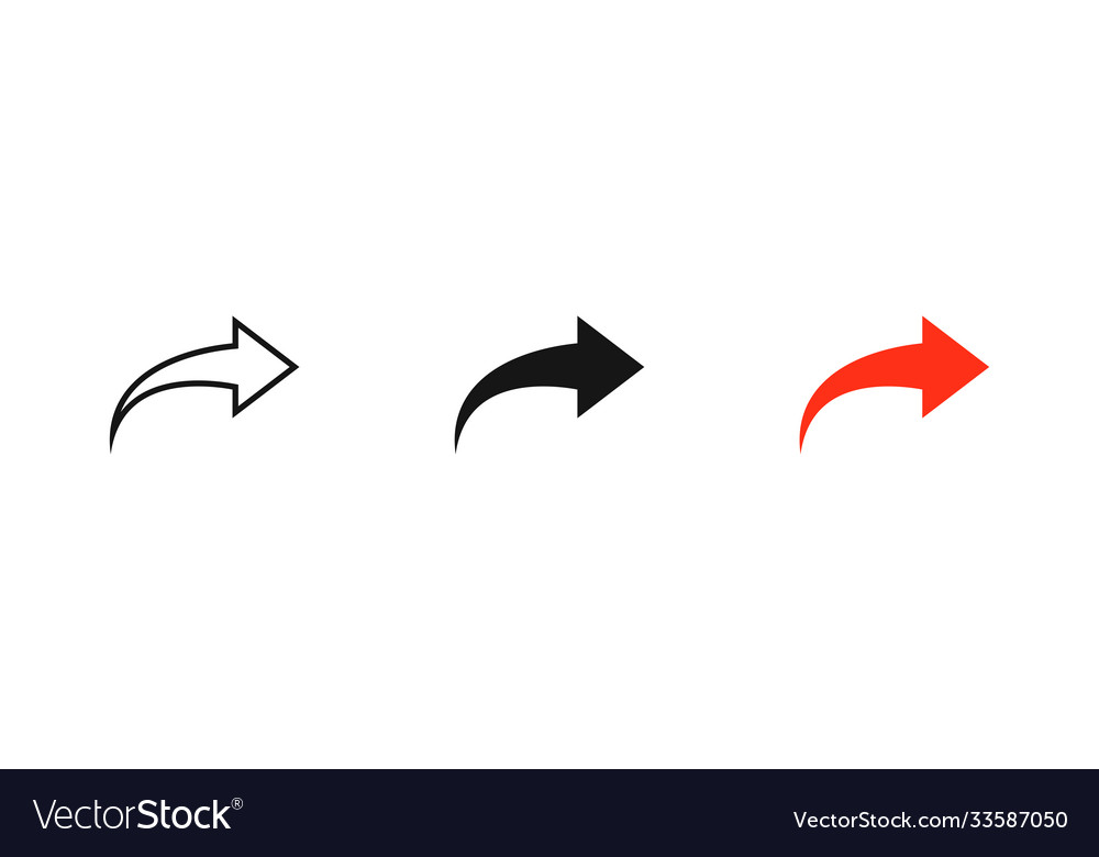 Arrow share set icon on white background for web