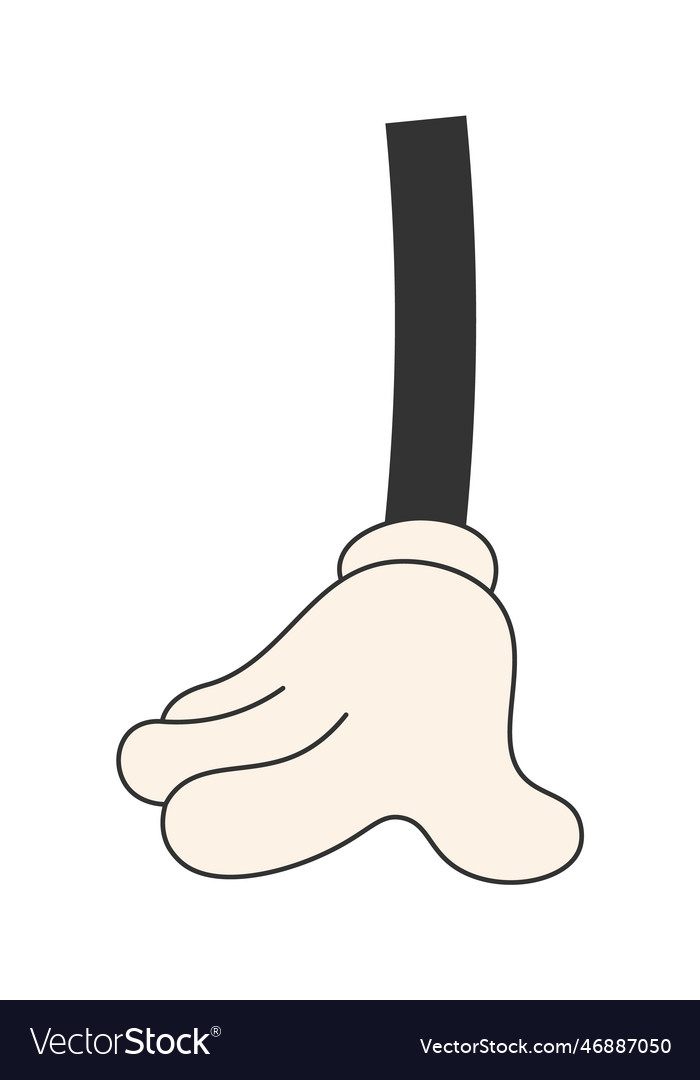 Cartoon hand measuring gesture