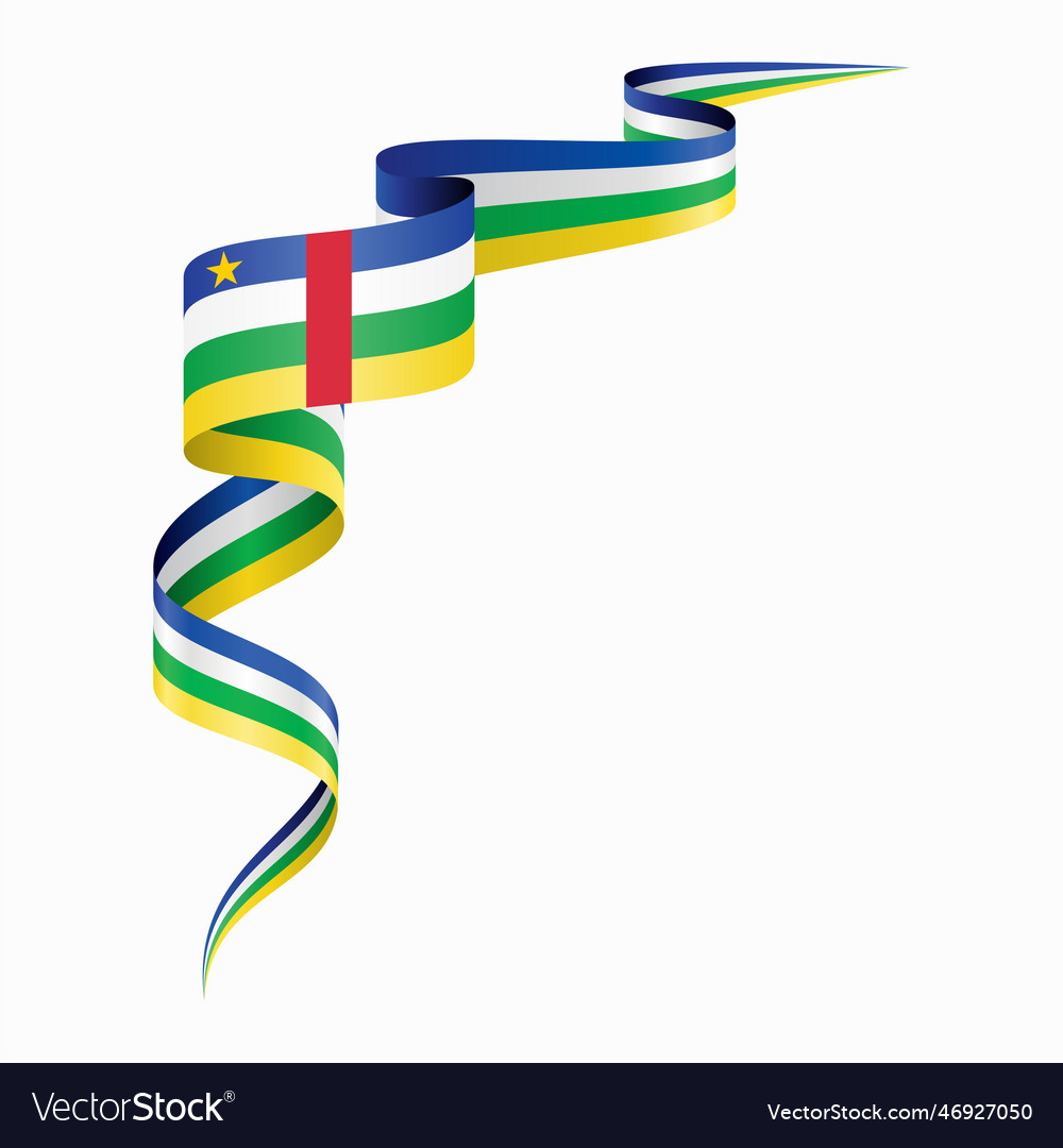 Central African Republic Flag Wavy Abstract Vector Image