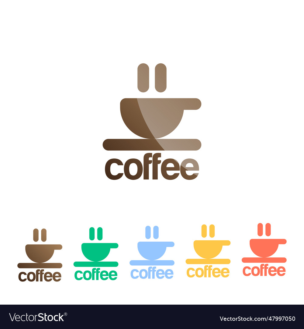 Coffee cup foam logo design template