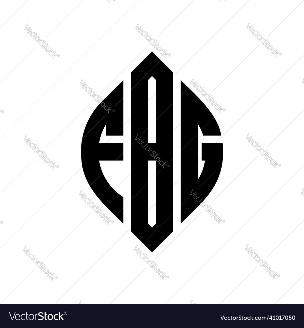 Fbg circle letter logo design Royalty Free Vector Image