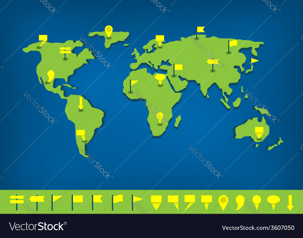 Globale Karte mit Pointers
