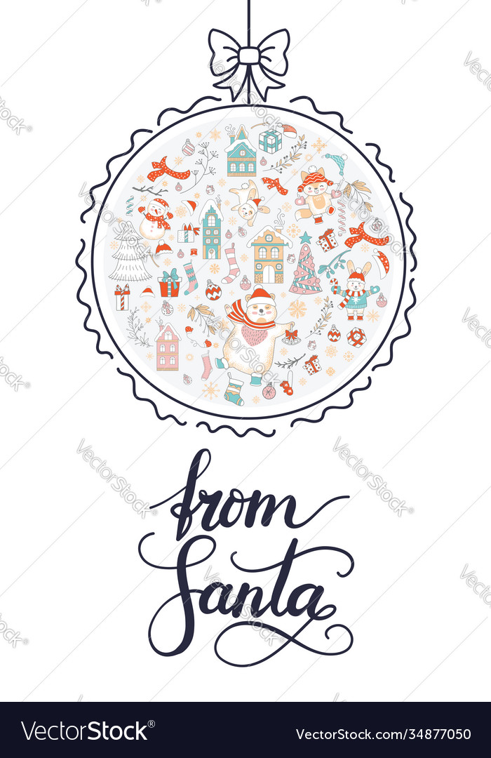 Greeting card christmas grey Royalty Free Vector Image