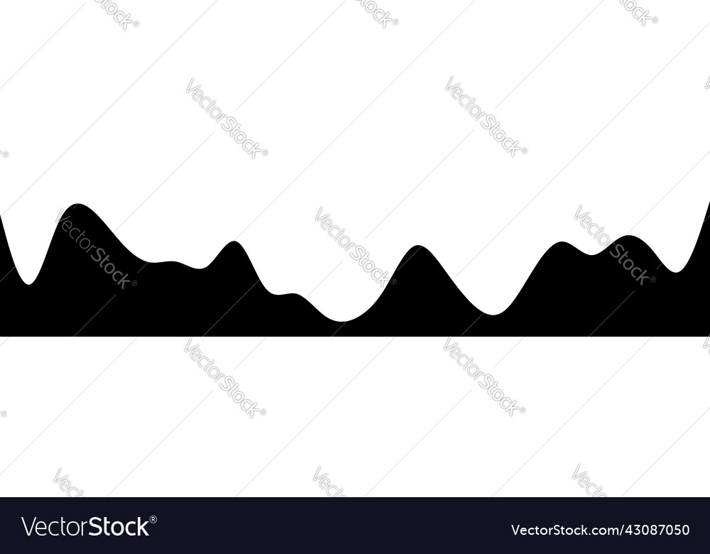 Hilly bumpy mountain shape background vector image Hilly bumpy mountain shape background