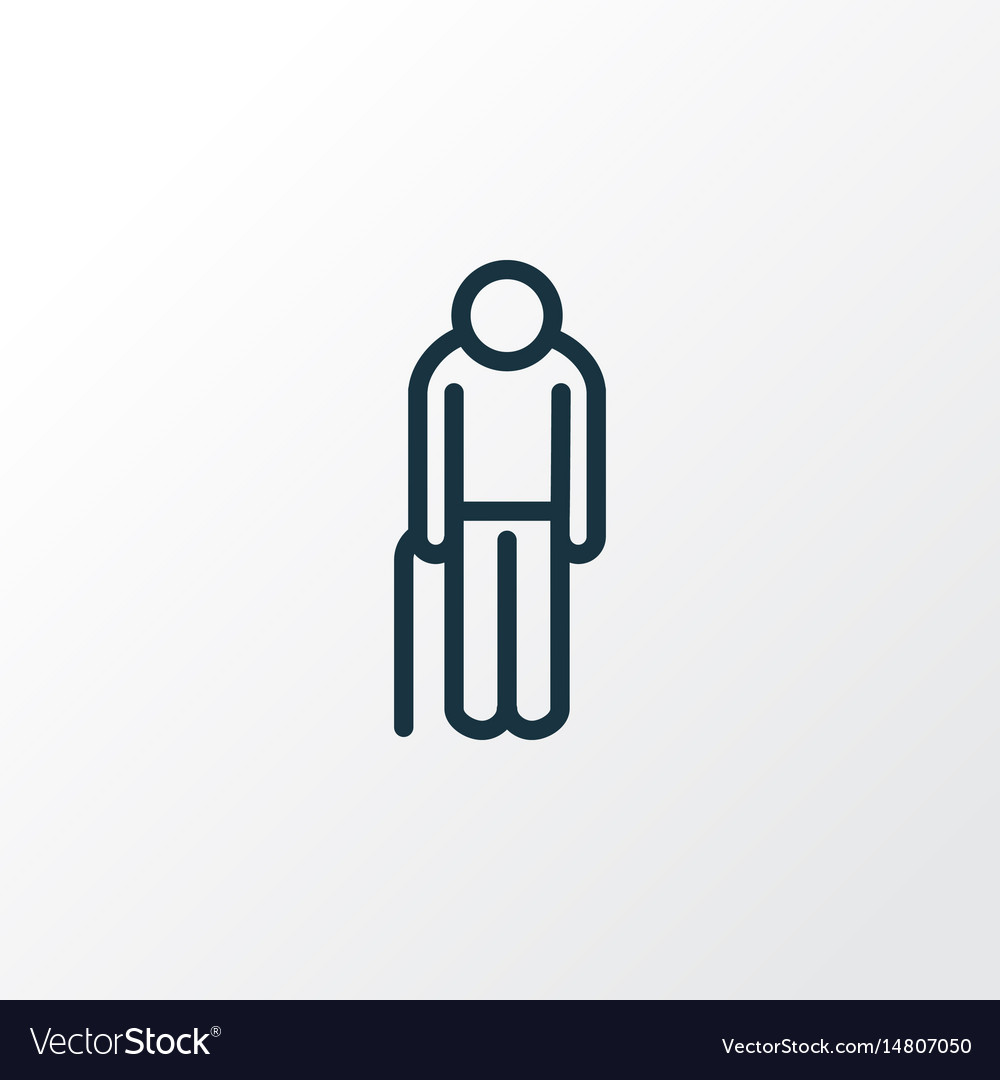 Oldster outline symbol premium quality isolated