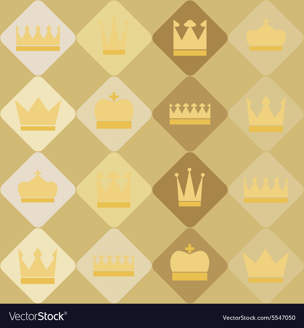 Seamless background with crowns