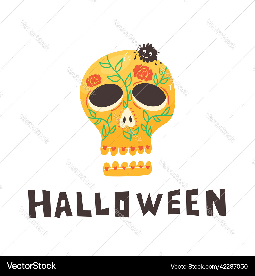 Skull Halloween Royalty Free Vector Image Vectorstock