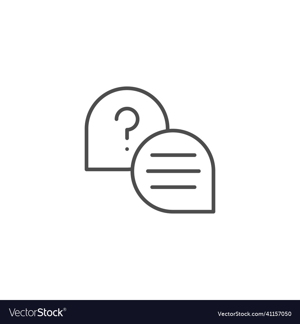 Speech bubbles with text outline icon linear