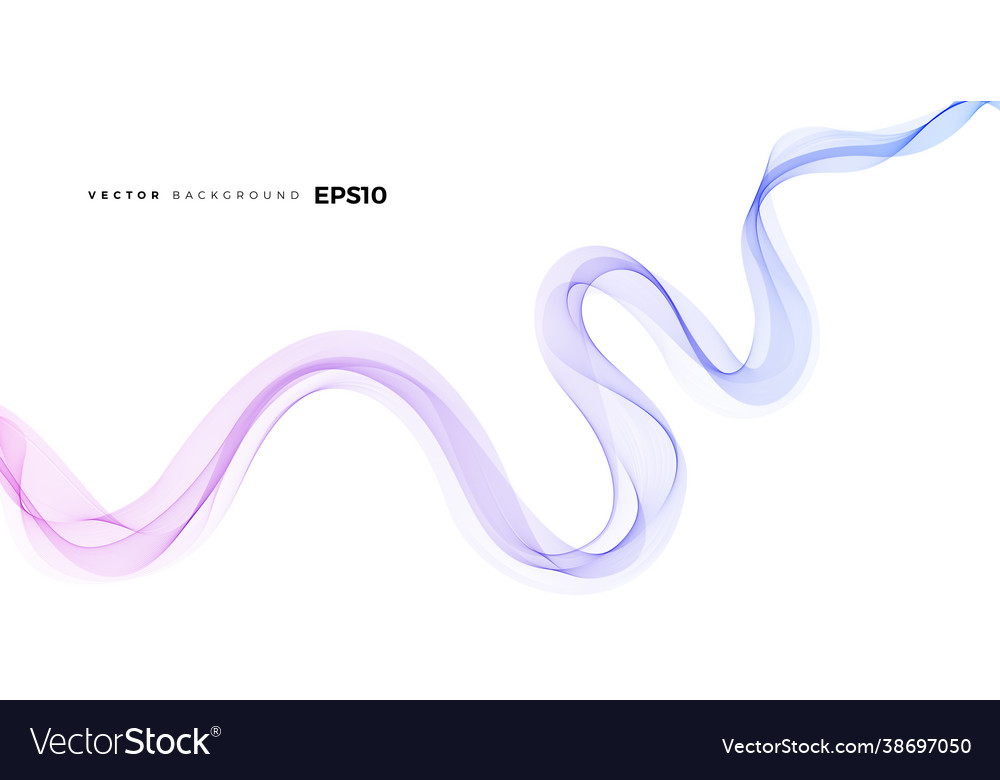 Wave element with abstract blue lines