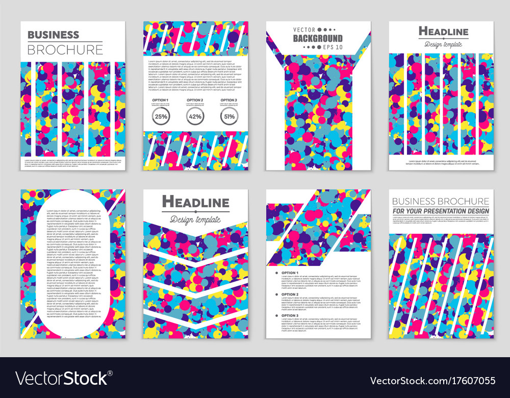 Abstract layout background set for art