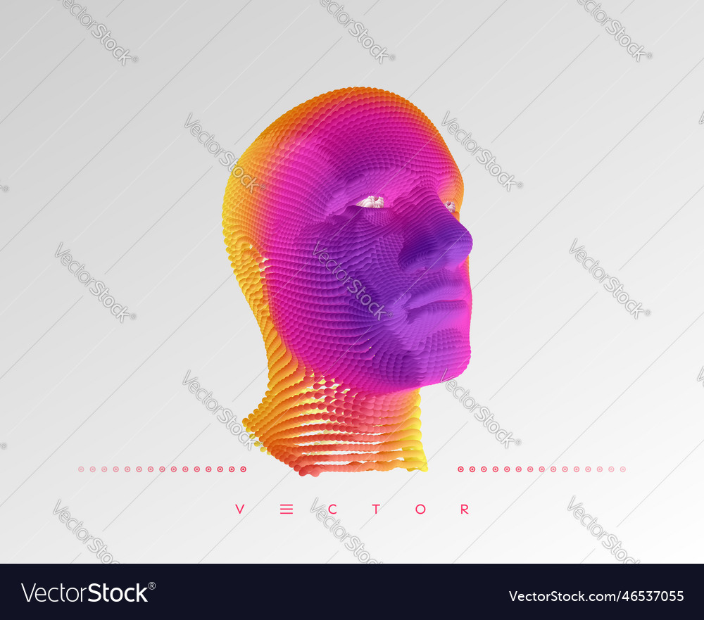 Artificial intelligence concept face recognition