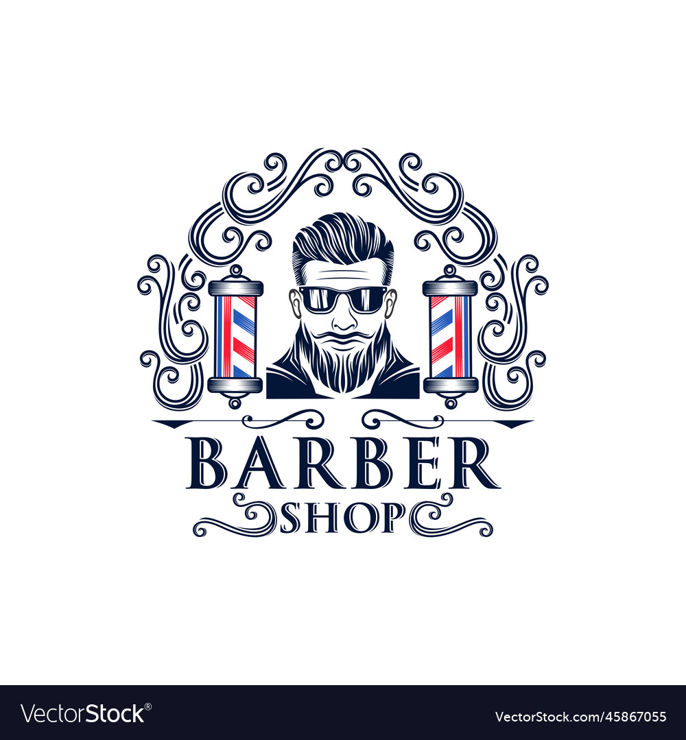 Barbershop Logo Design Template Royalty Free Vector Image 2820