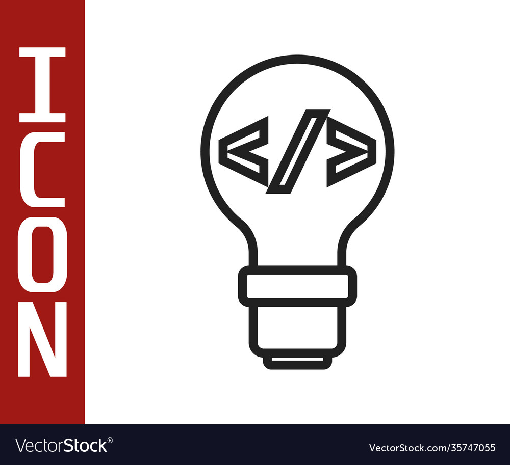 Black line web design and front end development vector image Black line web design and front end development