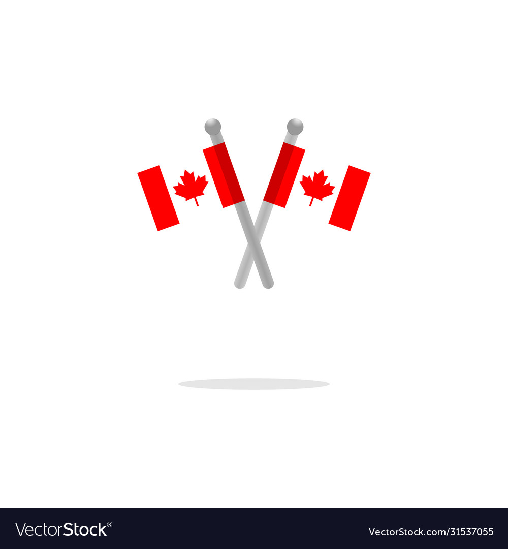 Canada flags to cross