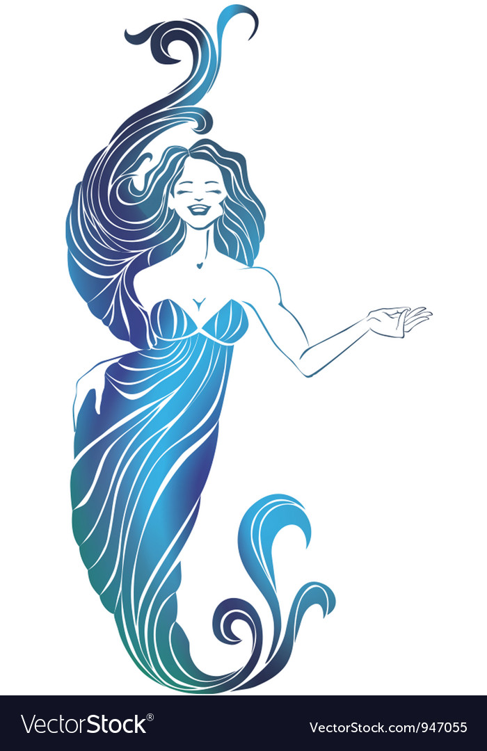 Download Girl mermaid Royalty Free Vector Image - VectorStock