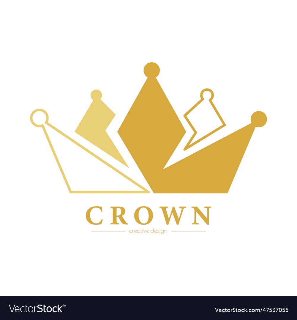Golden royal crown a mock-up of symbol