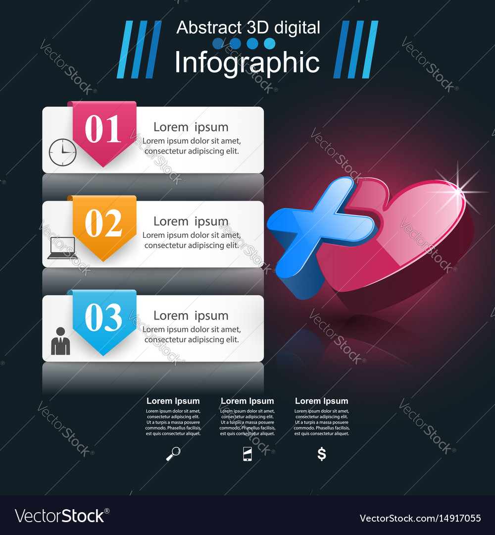 Gesundheitssymbol 3d medizinische Infografik