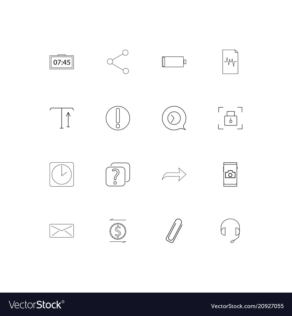 Internet of things linear thin icons set outlined