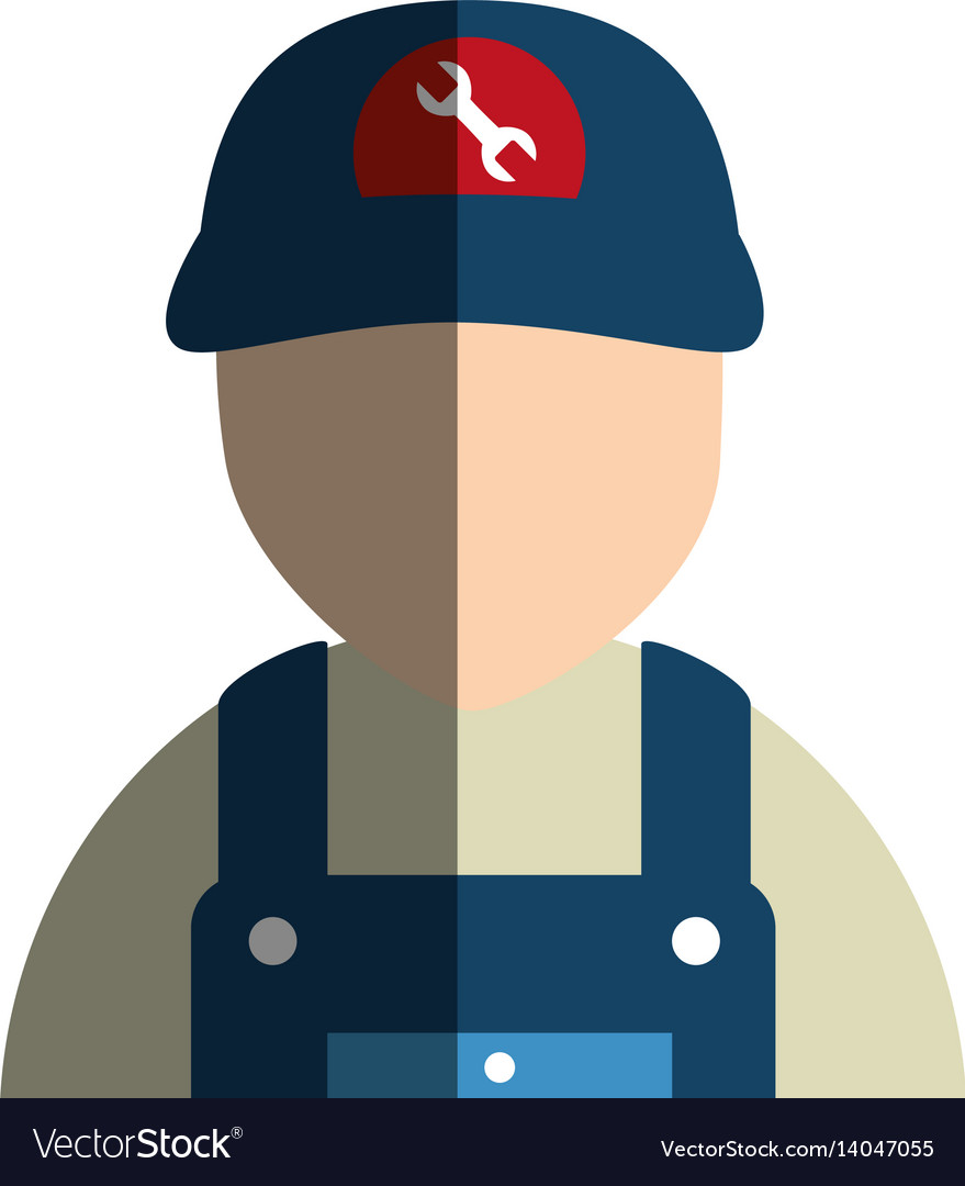 Mechanic worker avatar character Royalty Free Vector Image