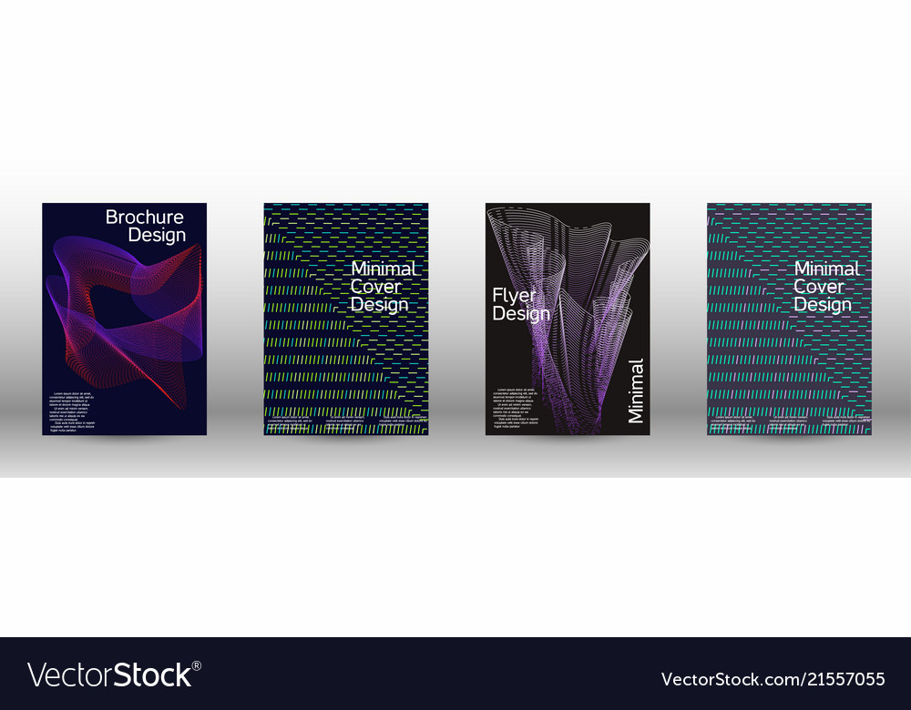 Minimal cover design with linear waves vector image Minimal cover design with linear waves
