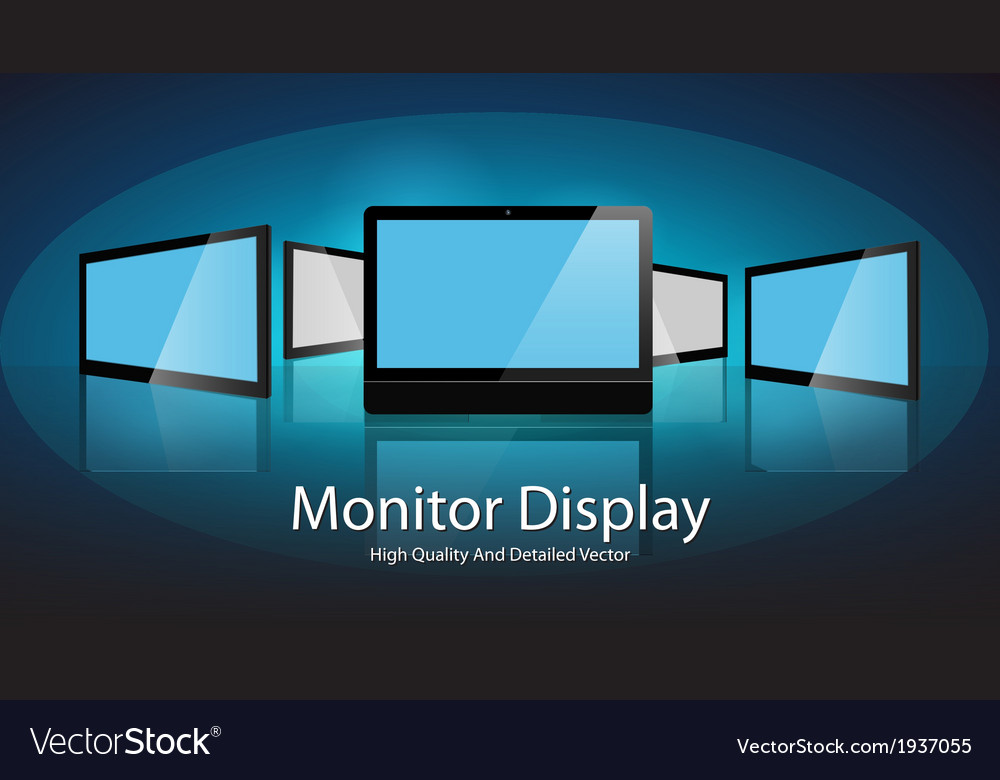 Monitor display design vector image Monitor display design
