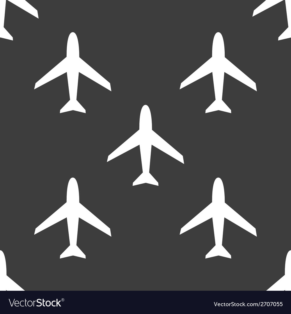 Plane web icon flat design seamless pattern