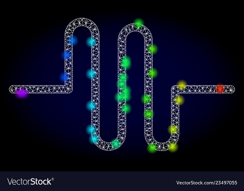 Polygonal mesh pipeline with spectrum vector image Polygonal mesh pipeline with spectrum