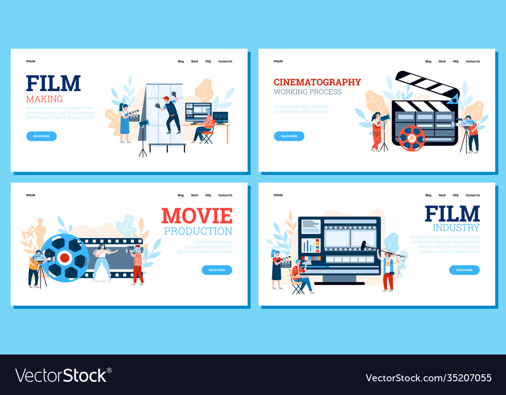 Set website banners for filmmaking industry