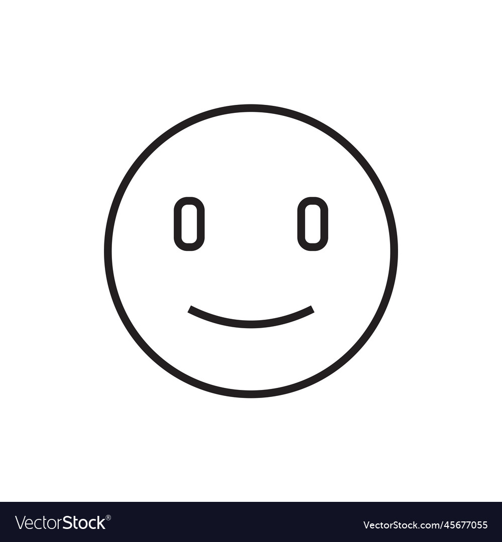 Smile feedback icon with black outline style Vector Image