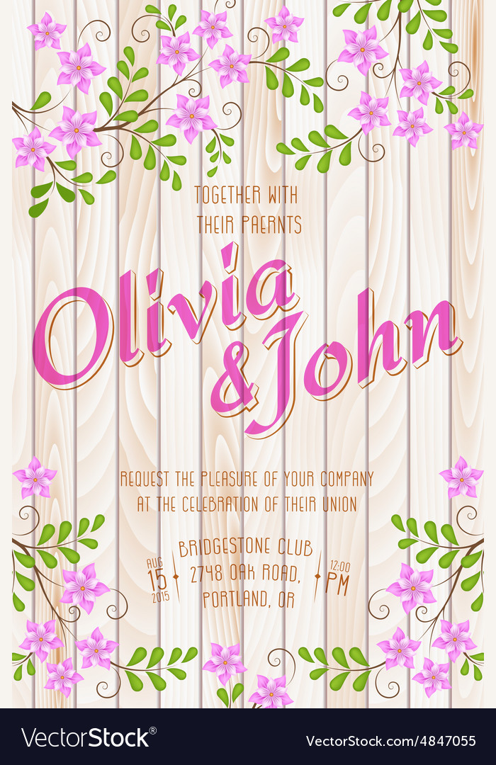 Wedding invitation card