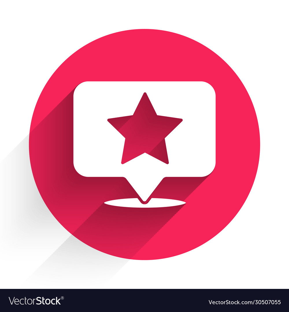 White map pointer with star icon isolated Vector Image White map pointer with star icon isolated