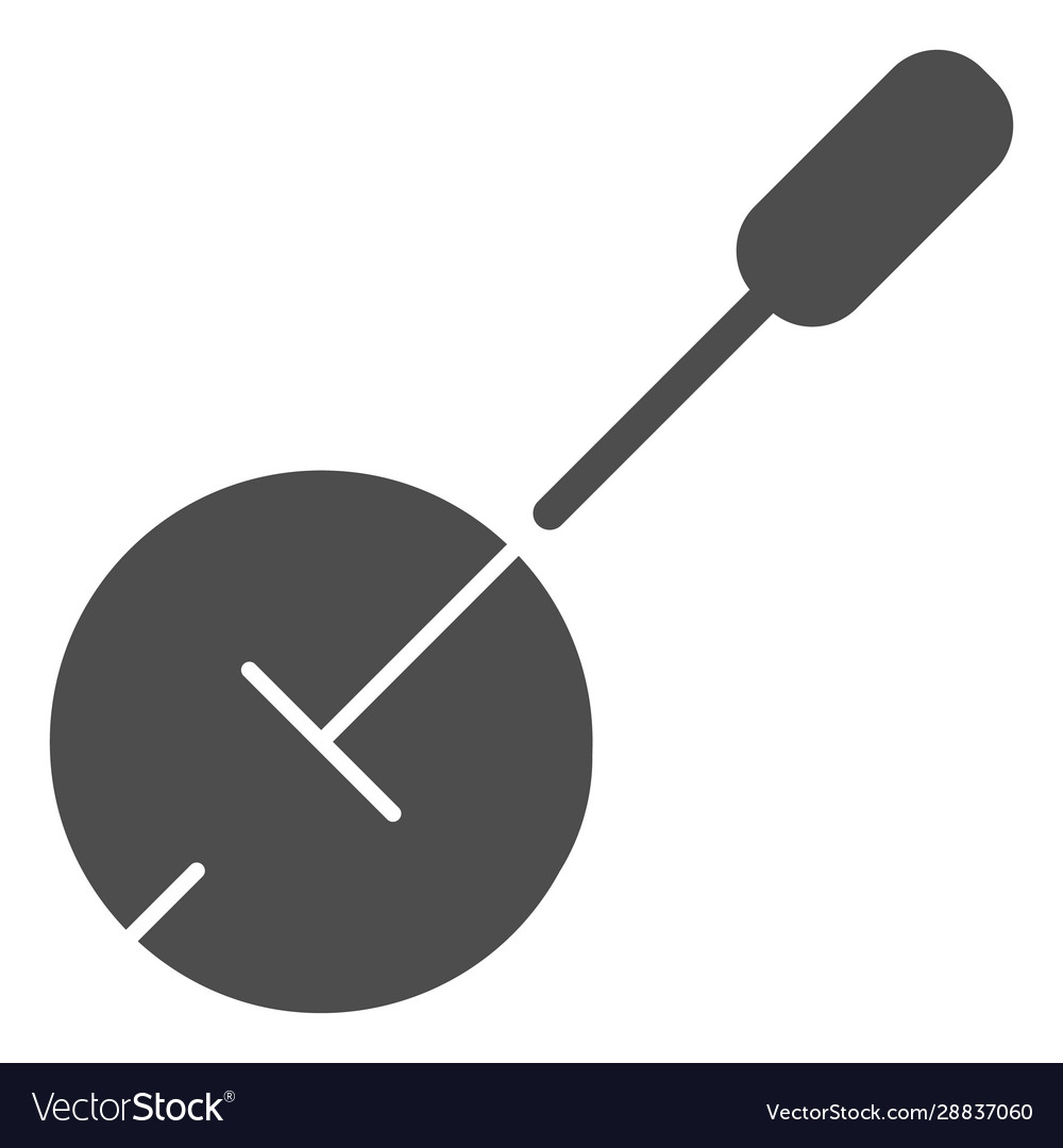 Banjo solid icon string instrument vector image Banjo solid icon string instrument