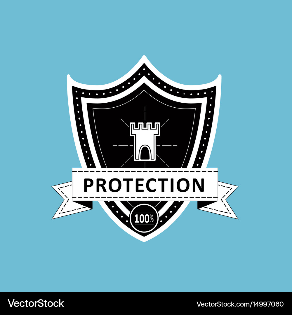 Black shield Royalty Free Vector Image - VectorStock