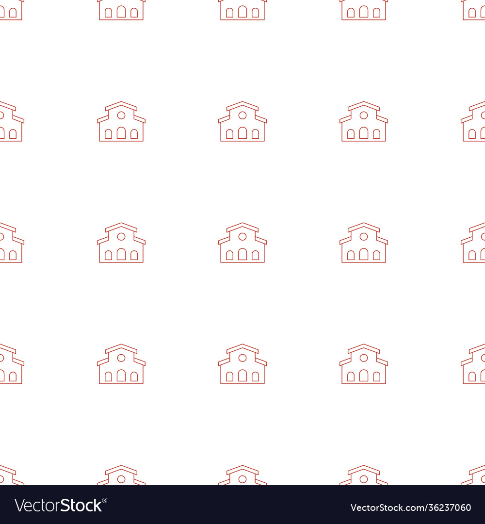 Building icon pattern seamless white background