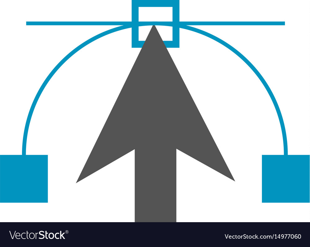 Cursor or arrow pointer with design elements icon