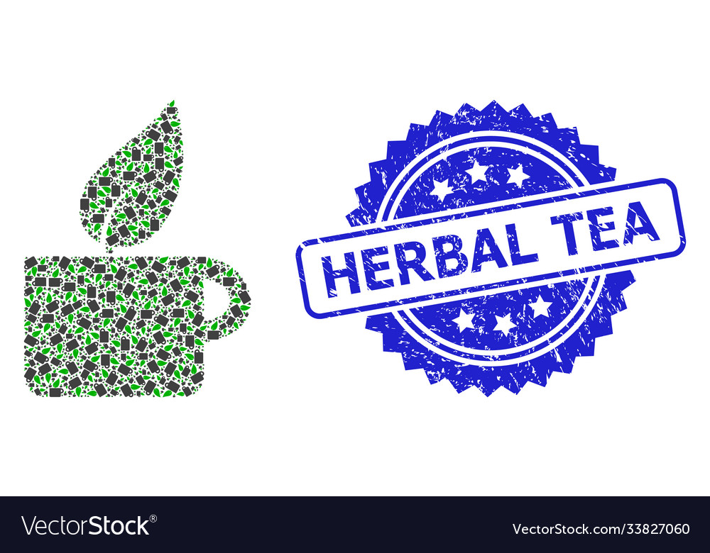 Distress herbal tea seal and fractal