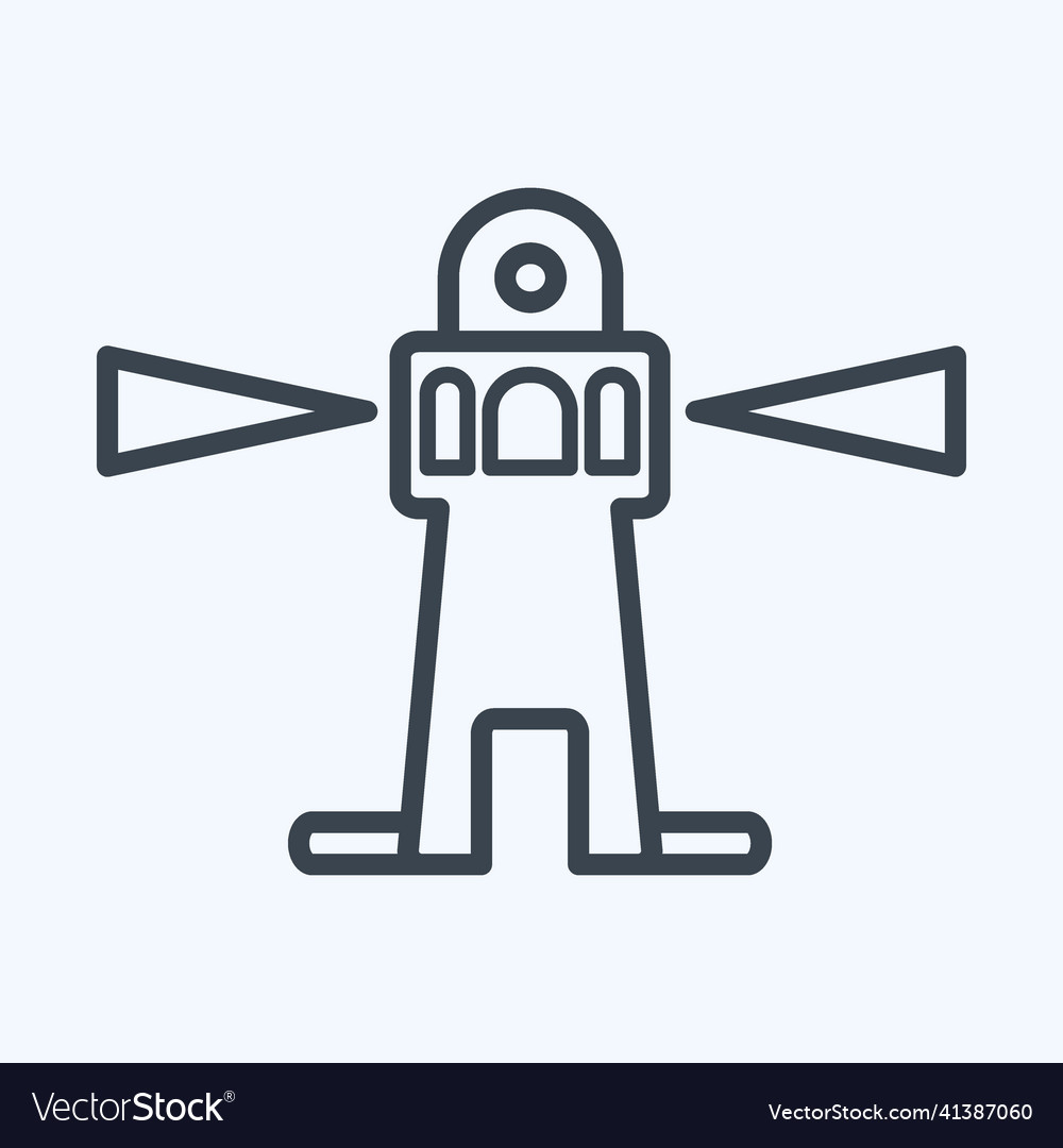 Icon lighthouse i - line style simple editable vector image Icon lighthouse i - line style simple editable