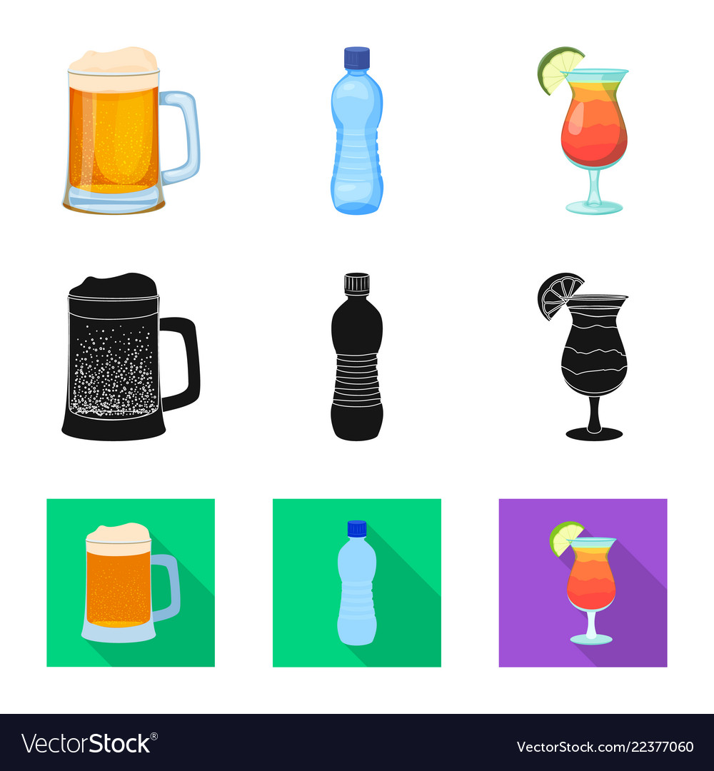 Isolated object of drink and bar icon collection